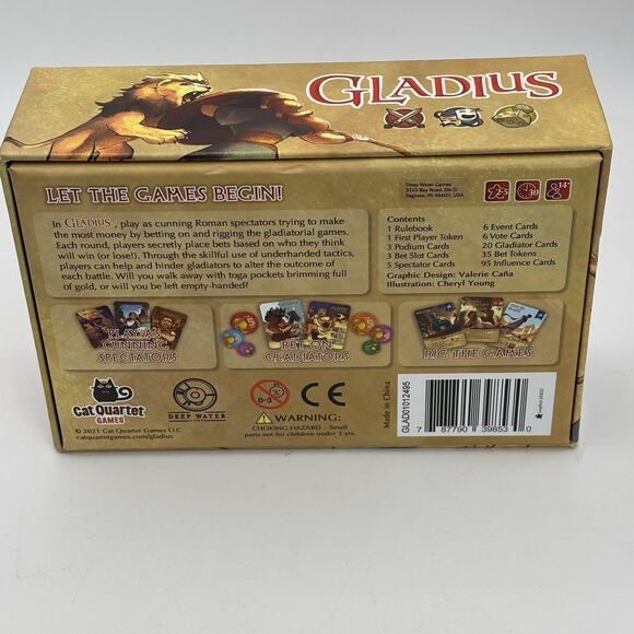 Gladius - Deep Water Games - Card Game 2-5 players, Betting & Bluffing Complete - Picture 6 of 15